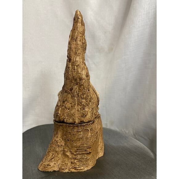 Carved Tree Spirit Old Man Wizard Faux Wood Figure and Stash Box 10 in tall  EUC - Picture 8 of 16